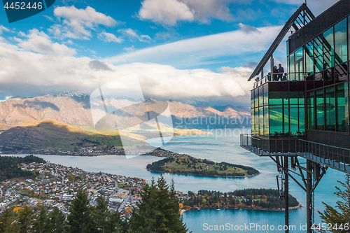 Image of Aerial view of Queenstown in South Island, New Zealand