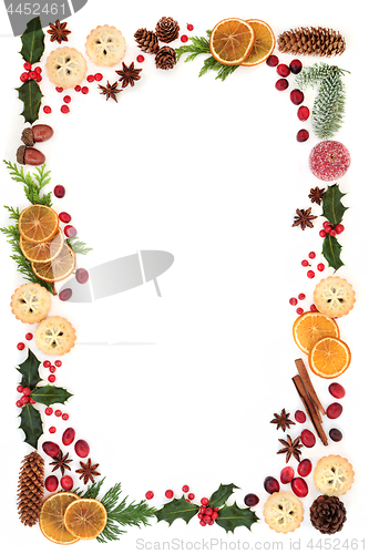 Image of Christmas Festive Background Border