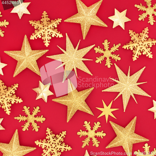 Image of Gold Star Christmas Background
