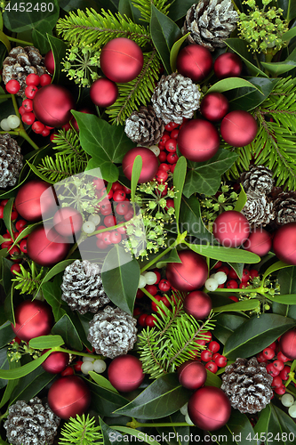 Image of Christmas Flora and Bauble Decorations