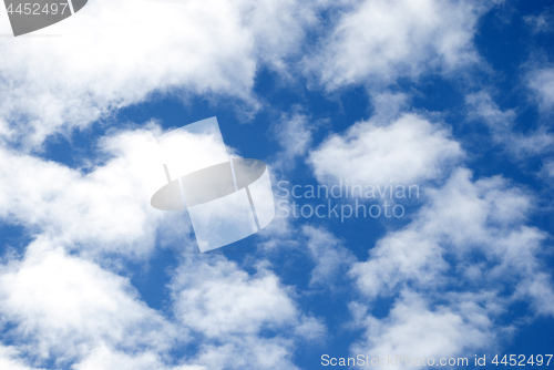 Image of white clouds on blue sky