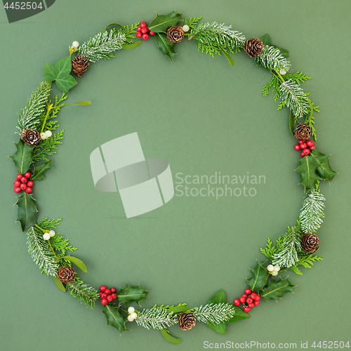 Image of Natural Winter Wreath Garland