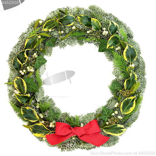 Image of Traditional Winter and Christmas Wreath