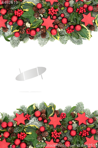 Image of Christmas Decorative Background Border