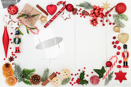 Image of Christmas Festive Background Border