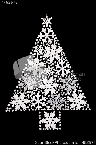 Image of Abstract Snowflake Christmas Tree