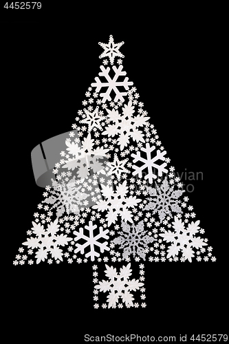 Image of Abstract Snowflake Christmas Tree