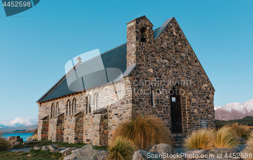 Image of Church of the Good Shepherd at sunset | Lake Tekapo, NEW ZEALAND