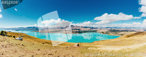 Image of View of Lake Tekapo from Mount John, NZ