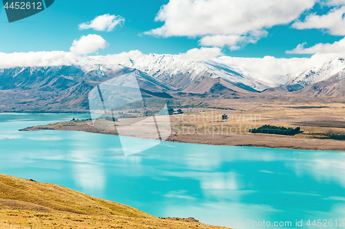 Image of View of Lake Tekapo from Mount John, NZ