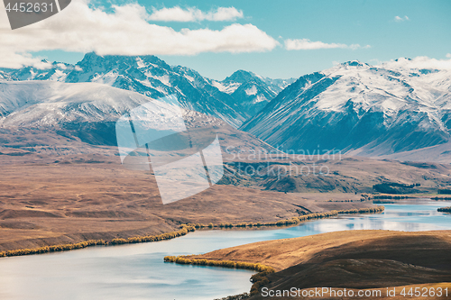 Image of View of Lake Tekapo from Mount John, NZ