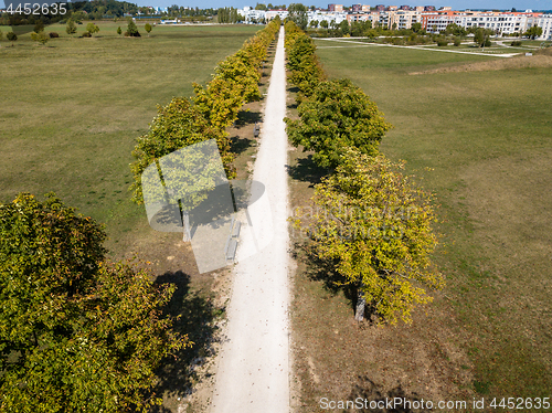 Image of Aerial view on Scharnhauser Park near Stuttgart, Germany