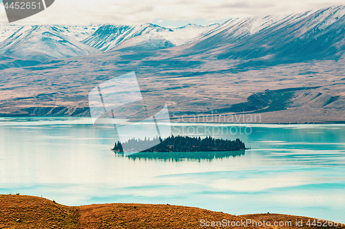 Image of View of Lake Tekapo from Mount John, NZ