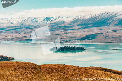 Image of View of Lake Tekapo from Mount John, NZ