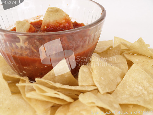 Image of Salsa in a Chips Sea
