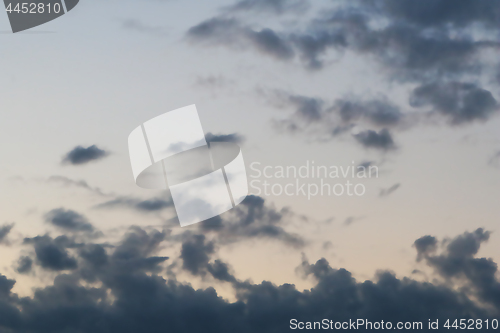 Image of Background of sky with thunderclouds