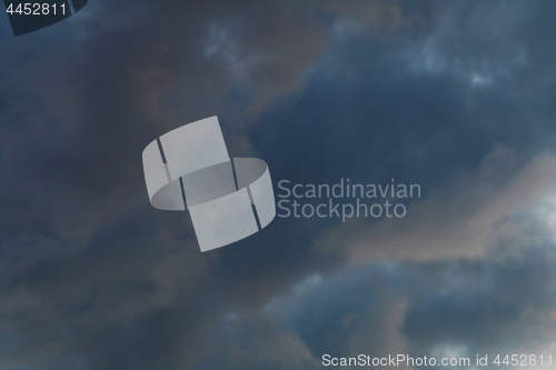 Image of Background of sky with thunderclouds