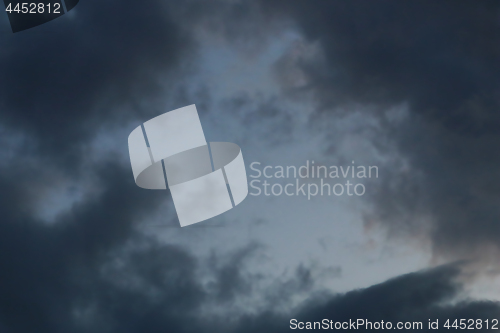 Image of Background of sky with thunderclouds