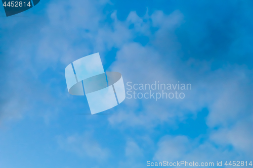 Image of Background of blue sky