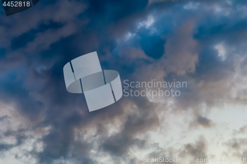 Image of Background of sky with thunderclouds