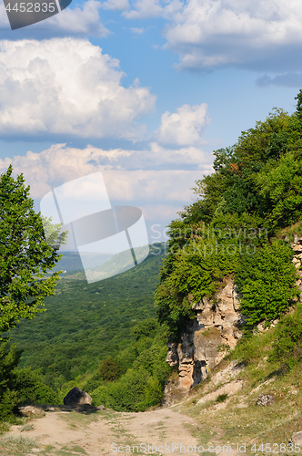 Image of Cliff near the Dniester river, landscape of Moldova