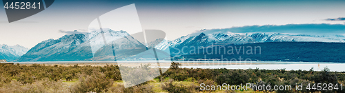 Image of Sunset on the Summit of Mt. Cook and La Perouse in New Zealand