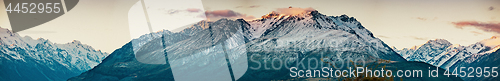 Image of Sunset on the Summit of Mt. Cook and La Perouse in New Zealand