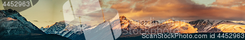 Image of Sunset on the Summit of Mt. Cook and La Perouse in New Zealand