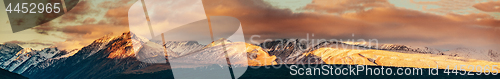 Image of Sunset on the Summit of Mt. Cook and La Perouse in New Zealand