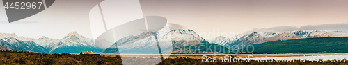 Image of Sunset on the Summit of Mt. Cook and La Perouse in New Zealand