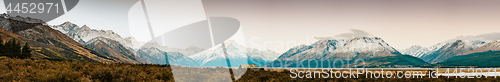 Image of Sunset on the Summit of Mt. Cook and La Perouse in New Zealand