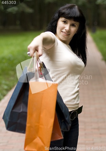 Image of girl with shopping bags