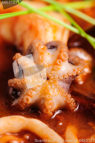 Image of Seafood Soup in white dish