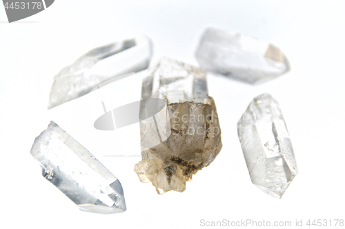 Image of Clear Quartz Crystal Points lit from beneath