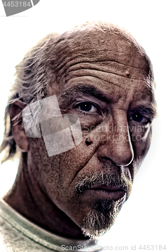 Image of Stylized portrait of unshaven older man