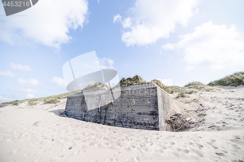 Image of Bunker in a dune on a beach in Denmark