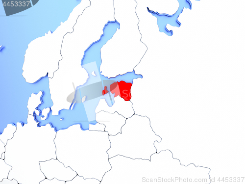 Image of Estonia in red on map