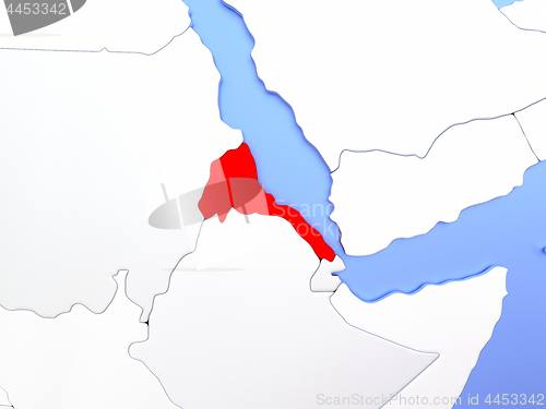 Image of Eritrea in red on map