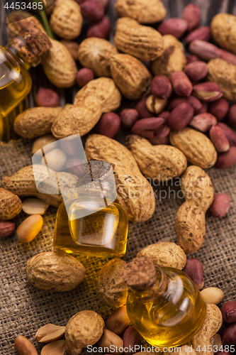 Image of Natural peanut with oil in a glass
