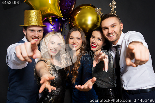 Image of friends at christmas or new year party