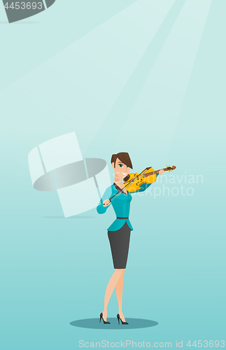 Image of Woman playing the violin vector illustration.