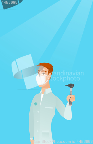 Image of Ear nose throat doctor vector illustration.