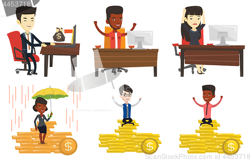 Image of Vector set of business characters.