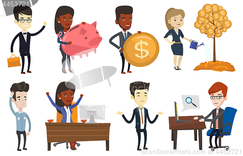 Image of Vector set of business characters.