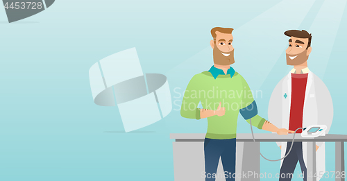 Image of Blood pressure measurement vector illustration.