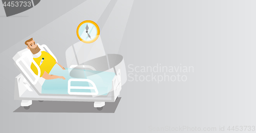 Image of Man with a neck injury vector illustration.