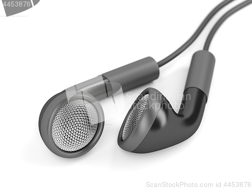 Image of Black wired earphones