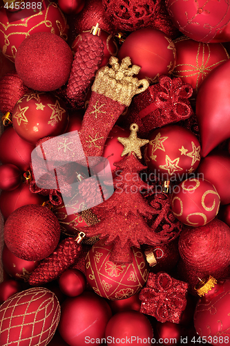 Image of Red and Gold Christmas Decorations