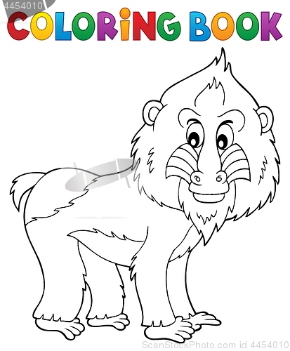 Image of Coloring book mandrill theme 1