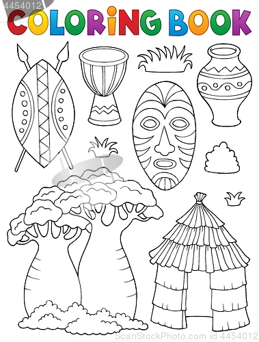 Image of Coloring book African thematics set 1